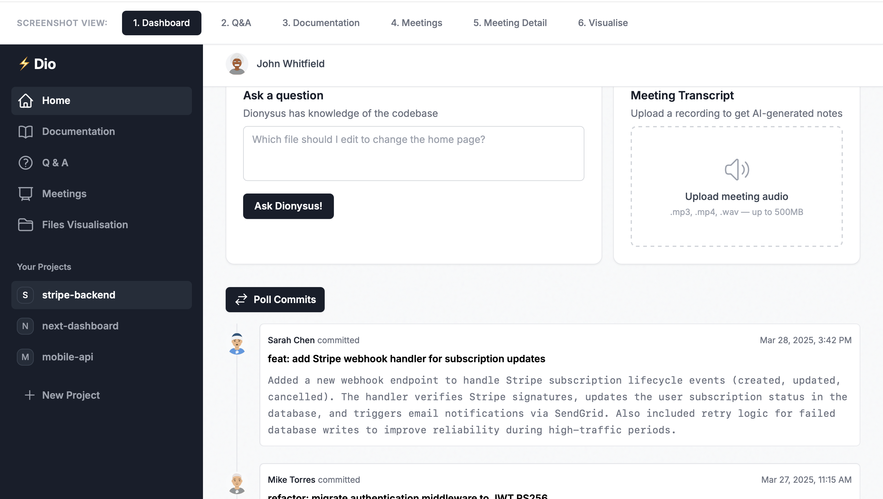 Dio Developer Collaboration Platform